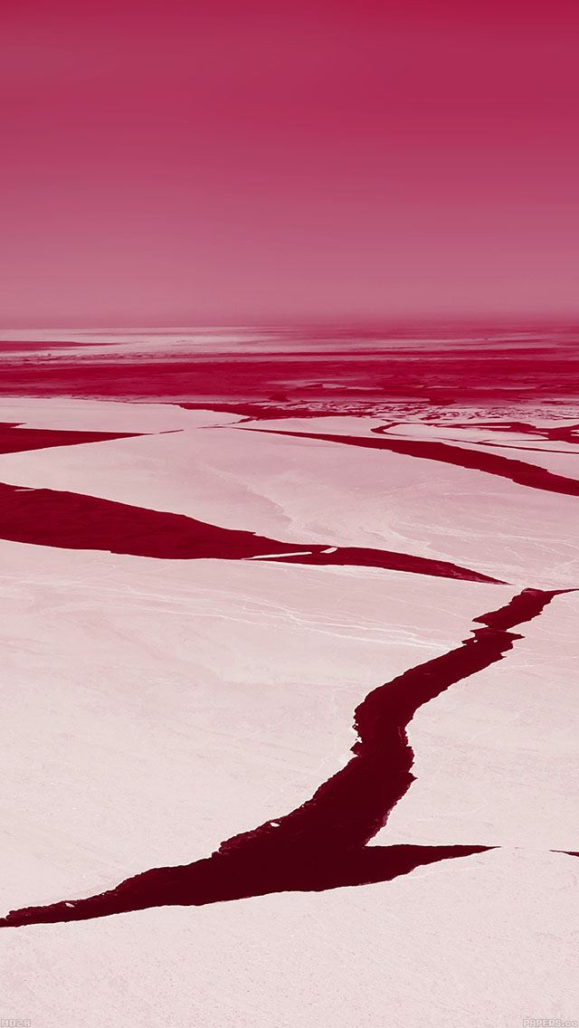 640x1136 Ice Red River White Sea - sea iPhone Wallpaper