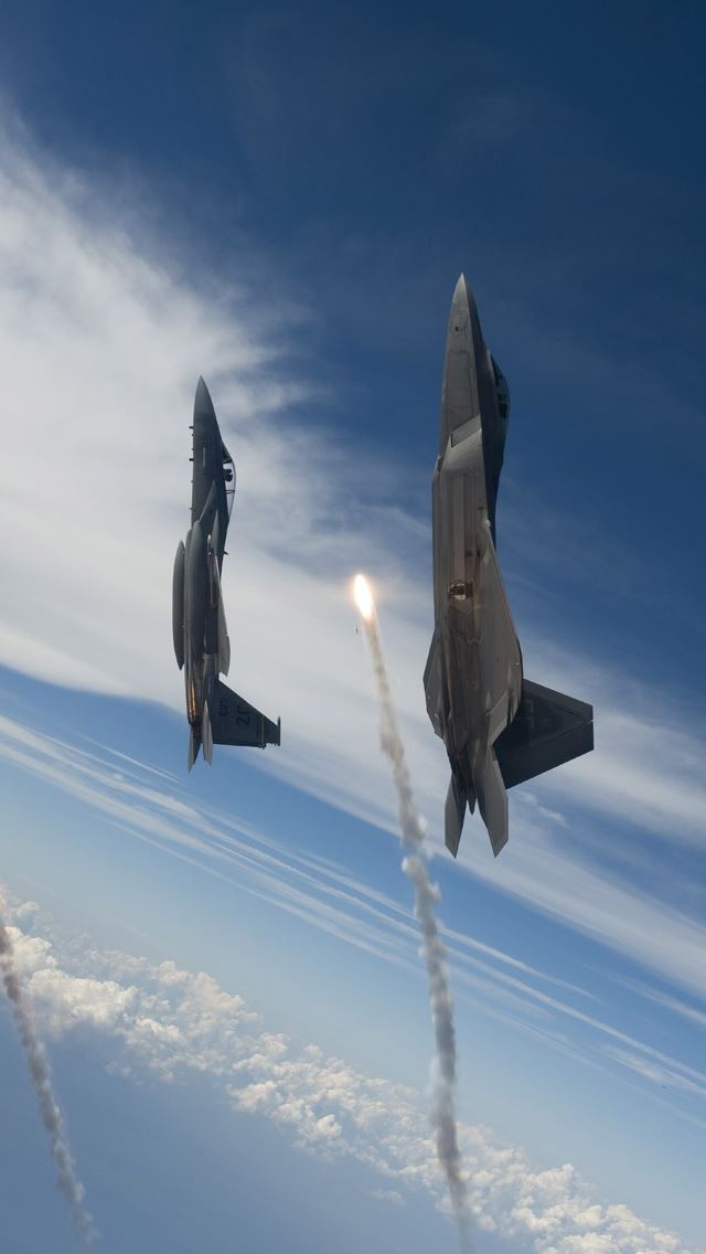 640x1136 Jet Flying To Space - auto iPhone Wallpaper