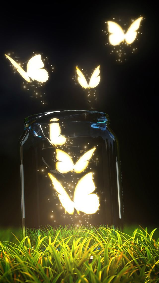 1284x2778 Fantasy Butterfly Jar -  iPhone Wallpaper
