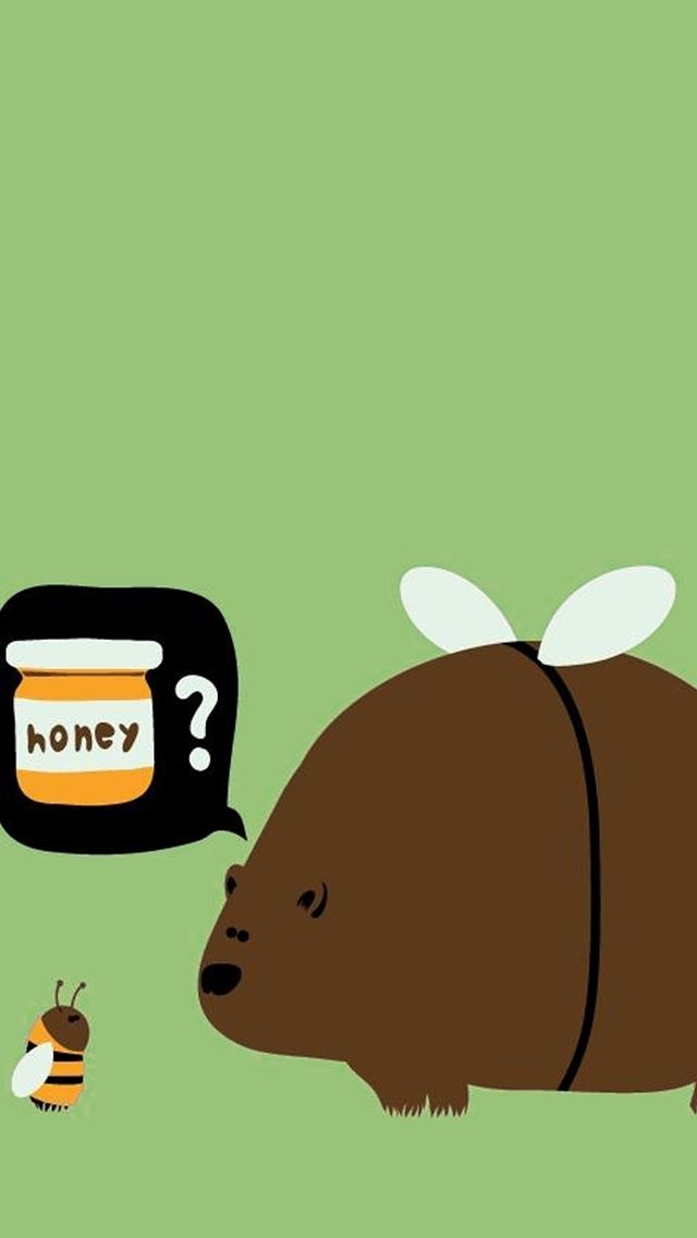 644x1136 Winnie Bear Love Honey Bee - bee iPhone Wallpaper