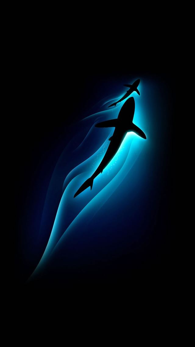 640x1136 Sharks Ocean Depth Light - depth iPhone Wallpaper