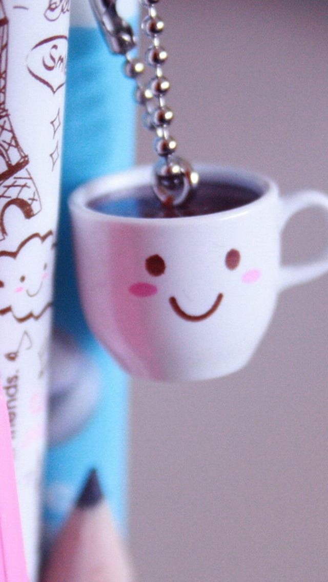 640x1136 Cute Coffee Cup Beside Pen - cup iPhone Wallpaper