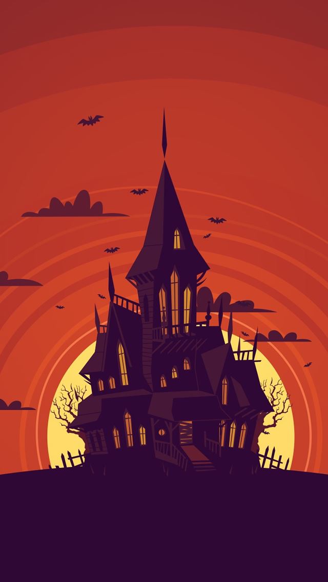 640x1136 Weird Castle In Moon Draw - castle iPhone Wallpaper