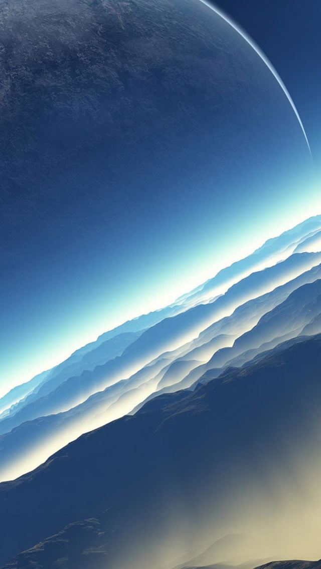 640x1136 Fictional Exoplanet Space - clouds iPhone Wallpaper