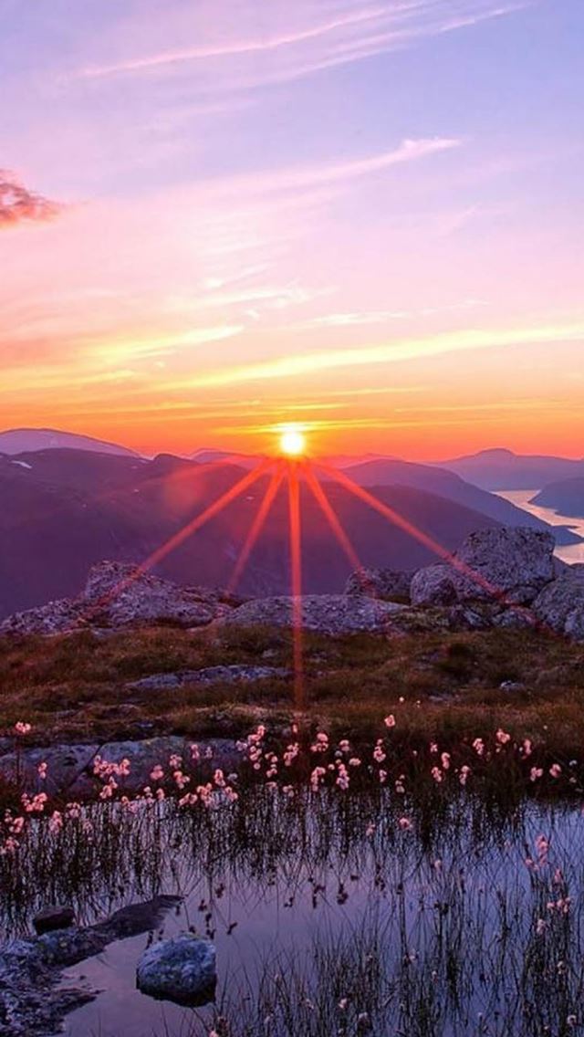 640x1136 Nature Fantasy Sunset Landscape - fantasy iPhone Wallpaper
