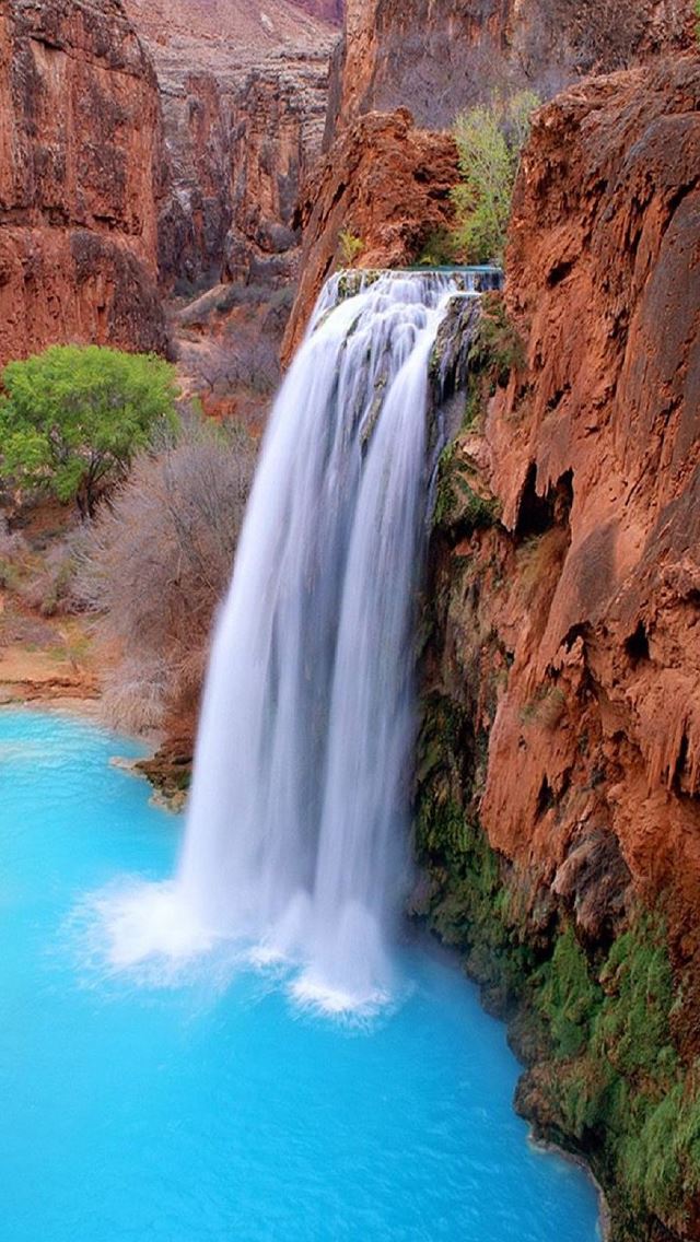 640x1136 Wonderful Waterfall From Valley - splendid iPhone Wallpaper