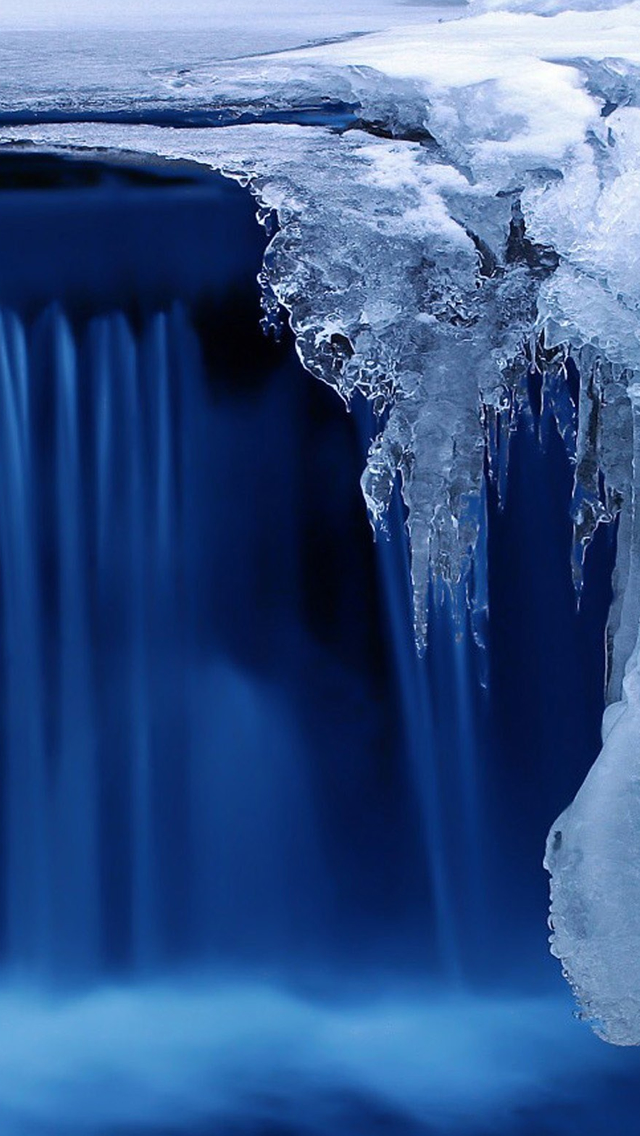 Nature Frozen Waterfall Iphone Wallpapers Free Download