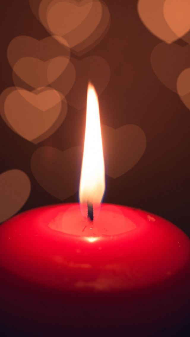 640x1136 Candle Heart Dark - heart iPhone Wallpaper