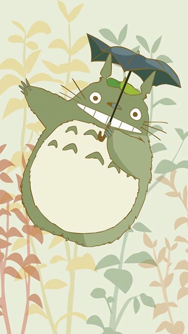 640x1136 Cute Cartoon My Neighbor Totoro - plant iPhone Wallpaper