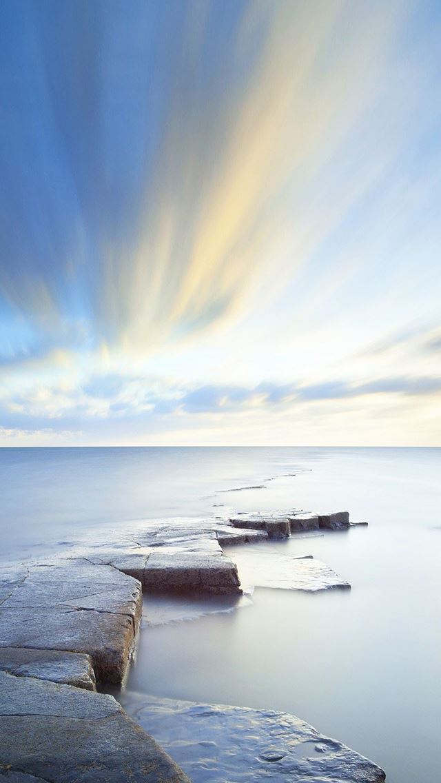 640x1136 Rock Road Wonderful Blue Sky - wonderful iPhone Wallpaper
