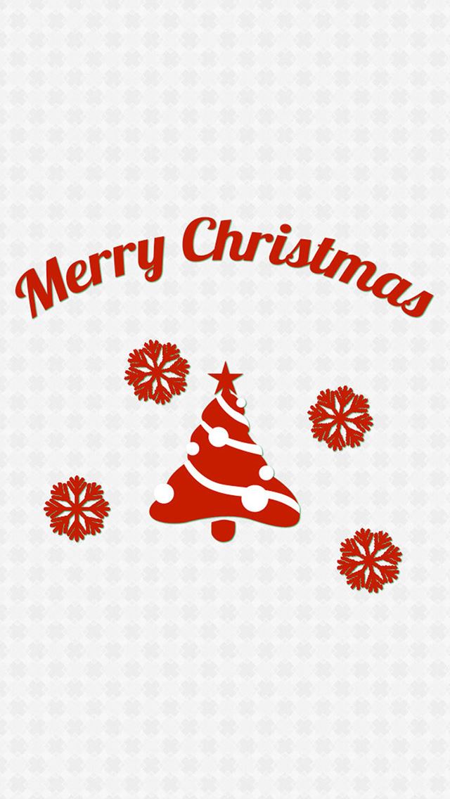 640x1136 Simple Merry Christmas Message - snowflake iPhone Wallpaper
