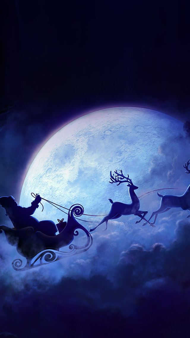 640x1136 Santa Claus Drive Reindeer - drive iPhone Wallpaper