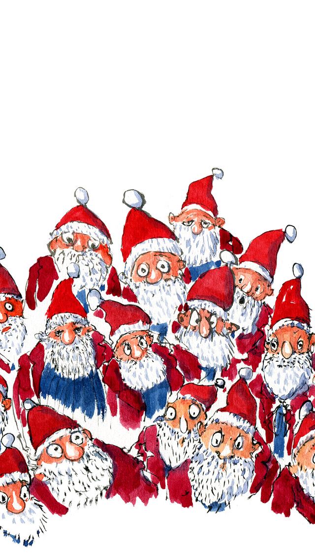 640x1136 Merry Christmas Cartoon Santa Claus - santa claus iPhone Wallpaper