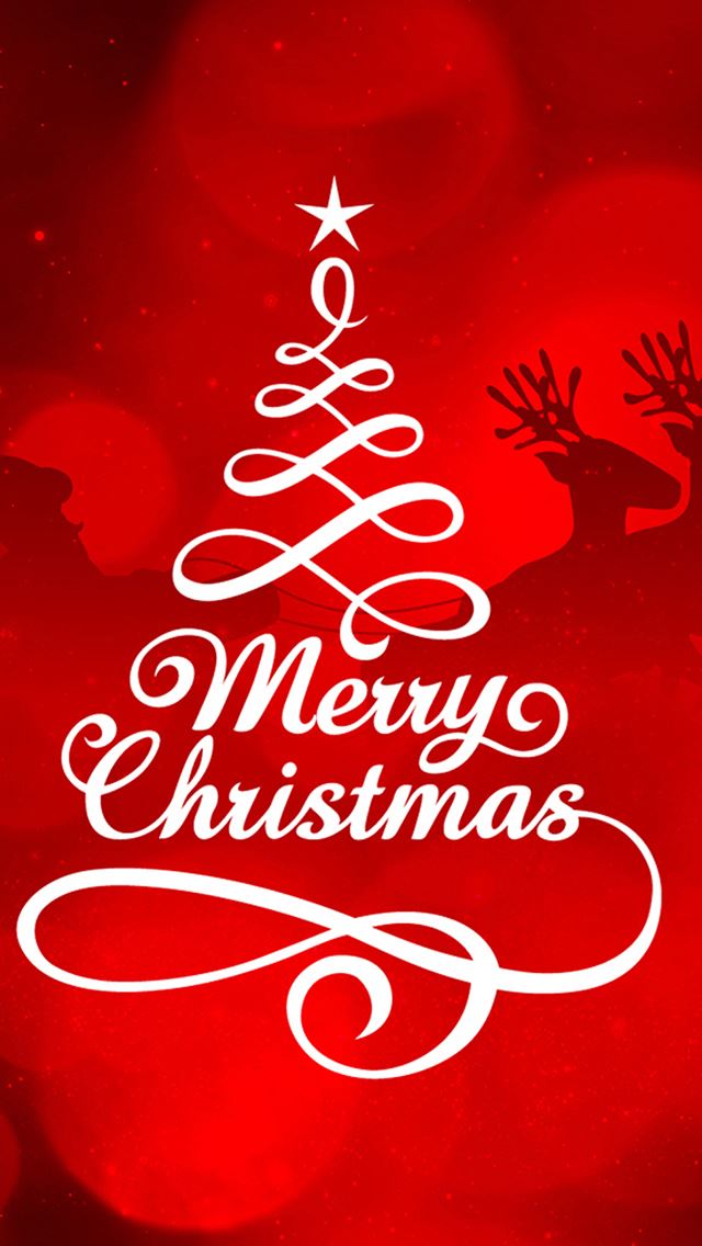 640x1136 Merry Christmas - reindeer iPhone Wallpaper