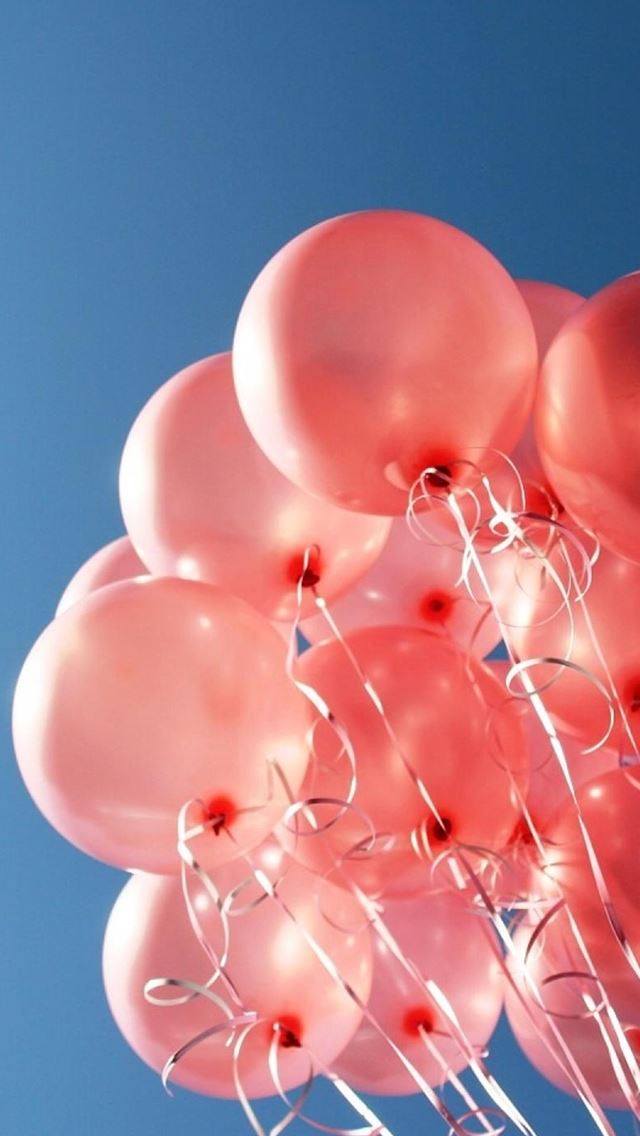 640x1136 Nature Balloon Bouquet Flying - pure iPhone Wallpaper