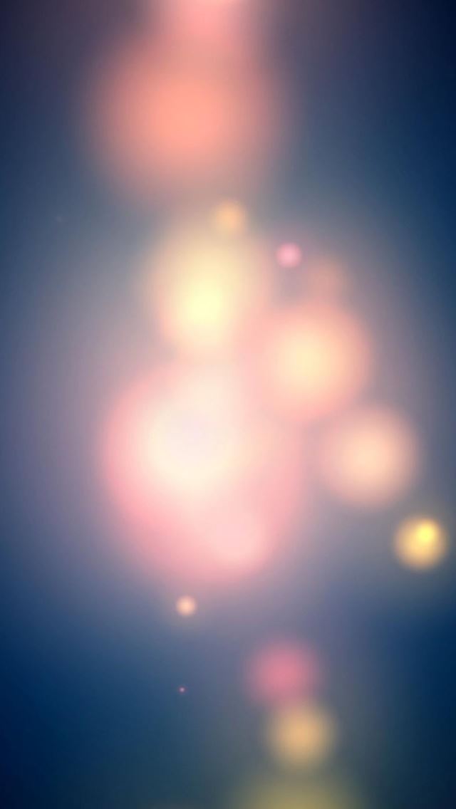 640x1136 iOS8 Blurry Neon Light Lockscreen - bokeh iPhone Wallpaper