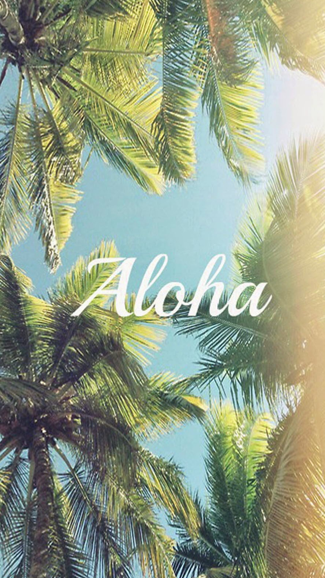 Aloha Palm Trees iPhone wallpaper 