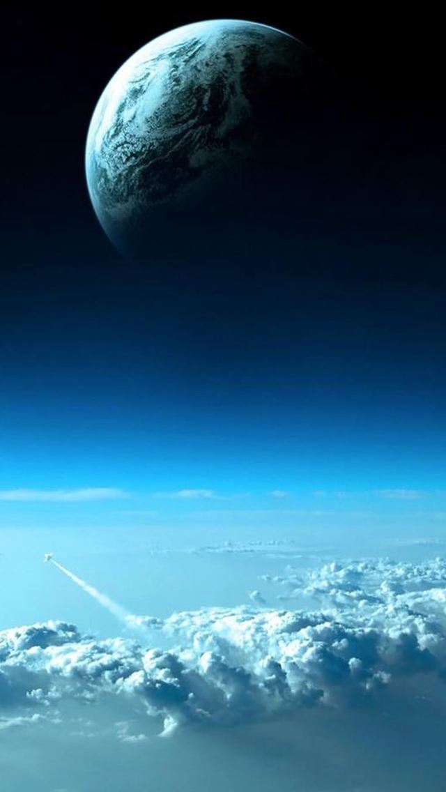 640x1136 Beautiful Blue Space - outer space iPhone Wallpaper