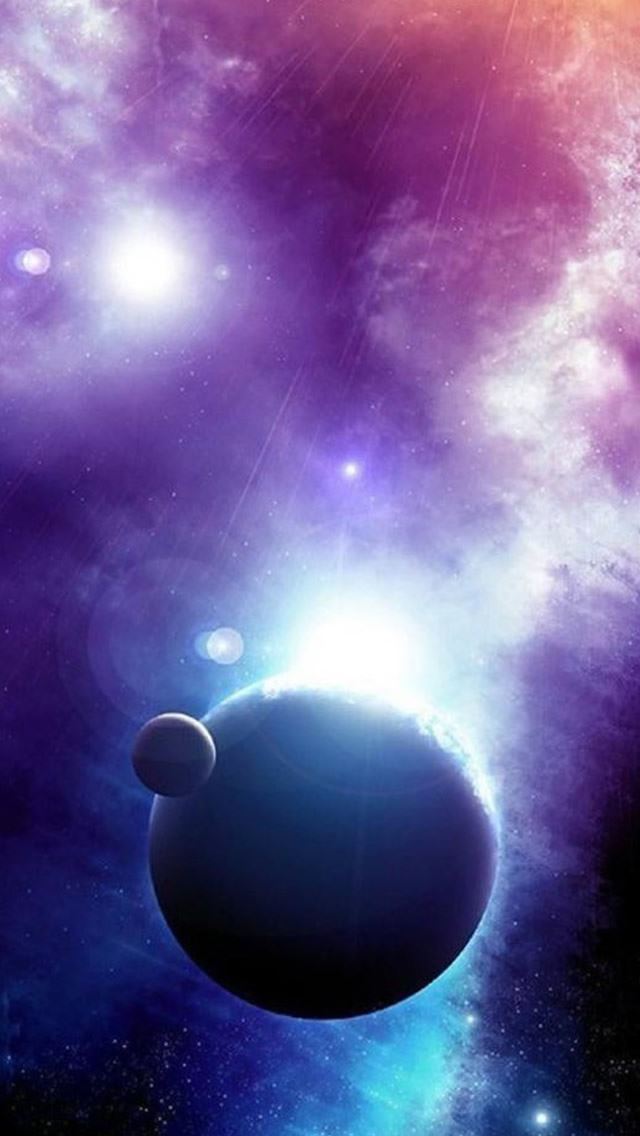 640x1136 Outer Space Planet Shadow  - shadow iPhone Wallpaper