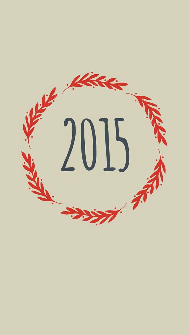 640x1136 2015 Mistletoe Minimal Design - happy new year iPhone Wallpaper
