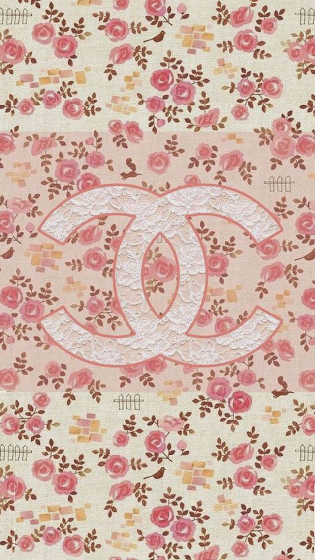 640x1136 Coco Chanel Flowers Pattern Logo - logo iPhone Wallpaper