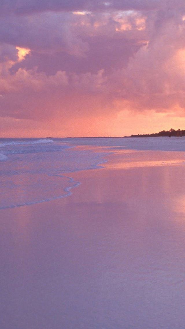 640x1136 Nature Peaceful Sea Beach - clouds iPhone Wallpaper