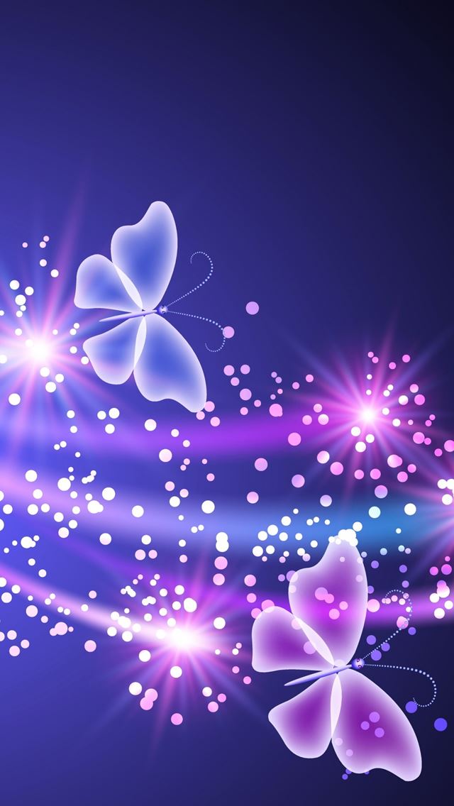 640x1136 Neon Butterfly Light Abstract Shine - shiny iPhone Wallpaper