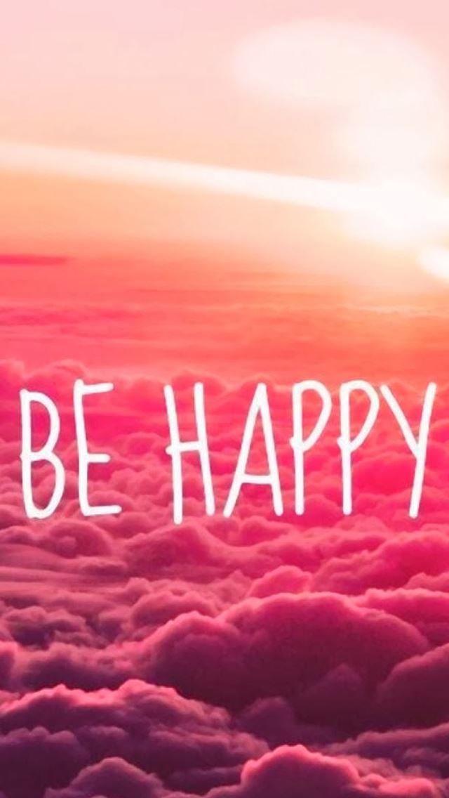 640x1136 Be Happy Puffy Clouds - clouds iPhone Wallpaper