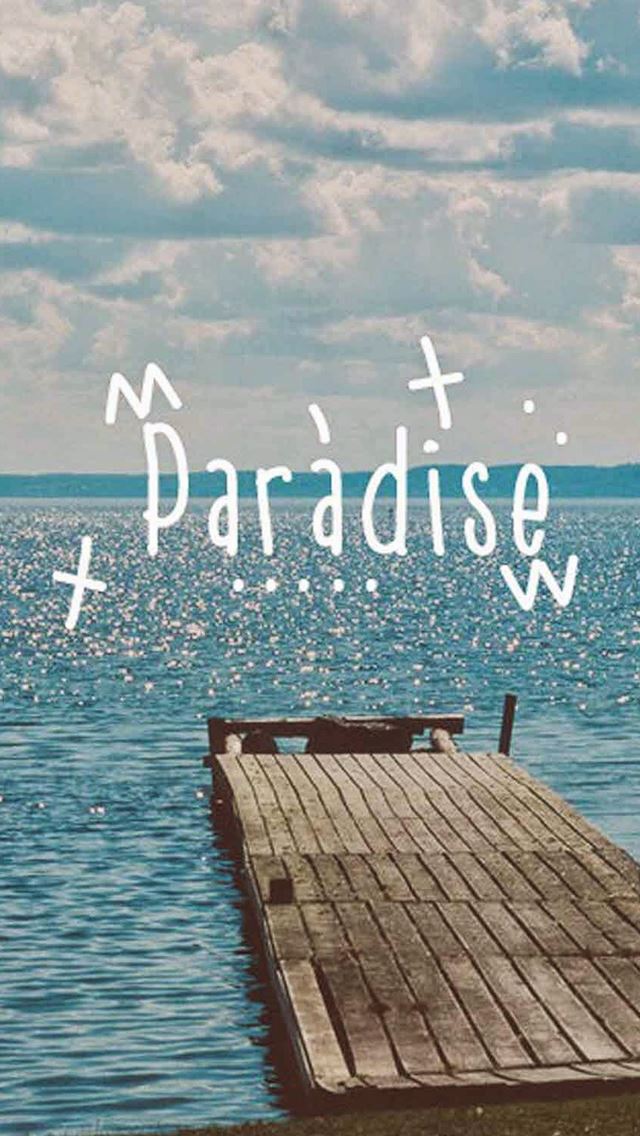 640x1136 Paradise Beach Dock Landscape - wooden iPhone Wallpaper