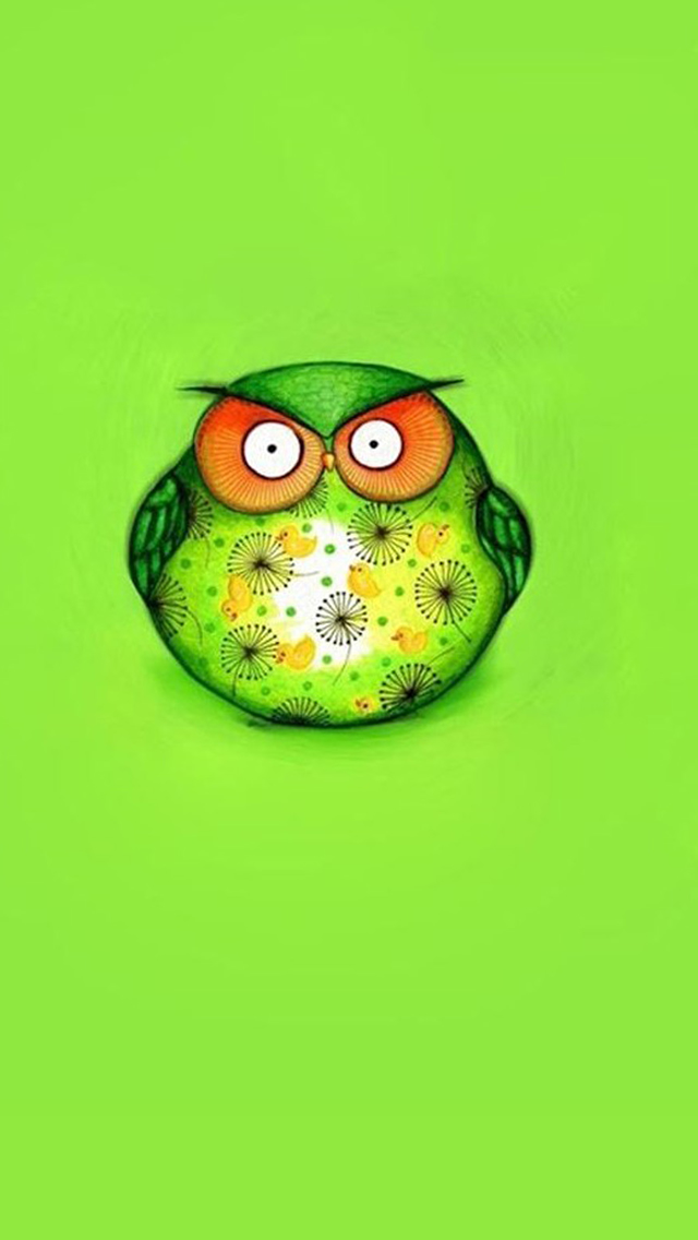 Cute Owl Cartoon Art iPhone Wallpapers Free Download
