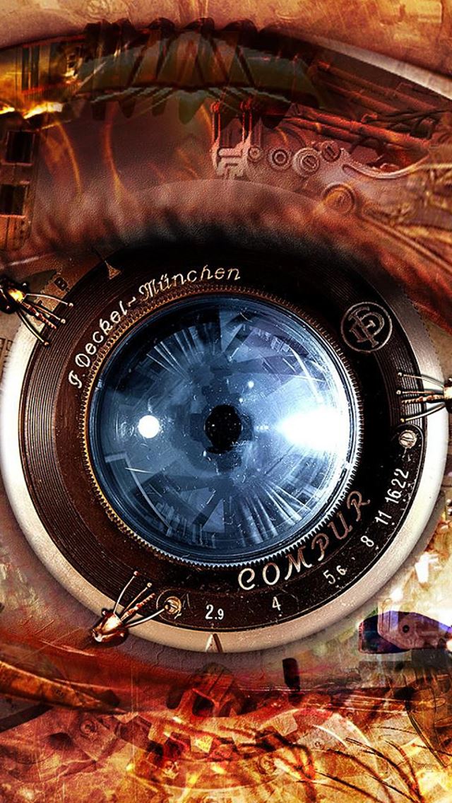 640x1136 Mechanical Eye Steampunk -  iPhone Wallpaper