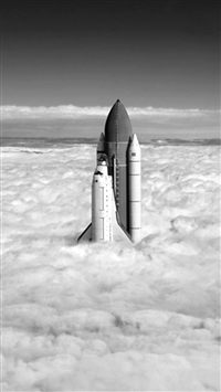 Rocket Launching Clouds High Sky wallpaper