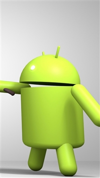 3D Android Logo Green Render wallpaper
