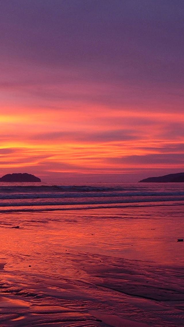 640x1136 Nature Sunset Beach Landscape - sand iPhone Wallpaper