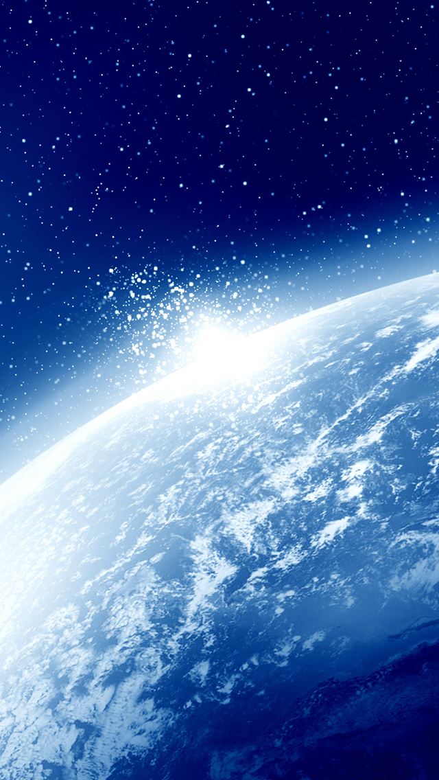 640x1136 Brilliant Blue Space - shiny iPhone Wallpaper