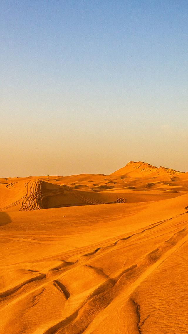640x1136 Wonderful Gloden Desert Landscape - sand iPhone Wallpaper