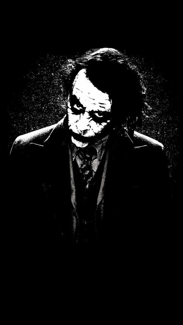 1284x2778 The Joker Batman Black White Painting Art - painting iPhone Wallpaper