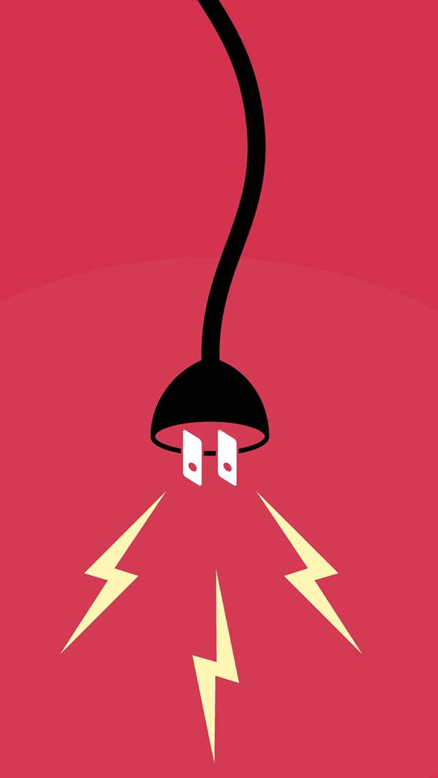 Sparkling Bulb Lamp Illust Art iPhone wallpaper 