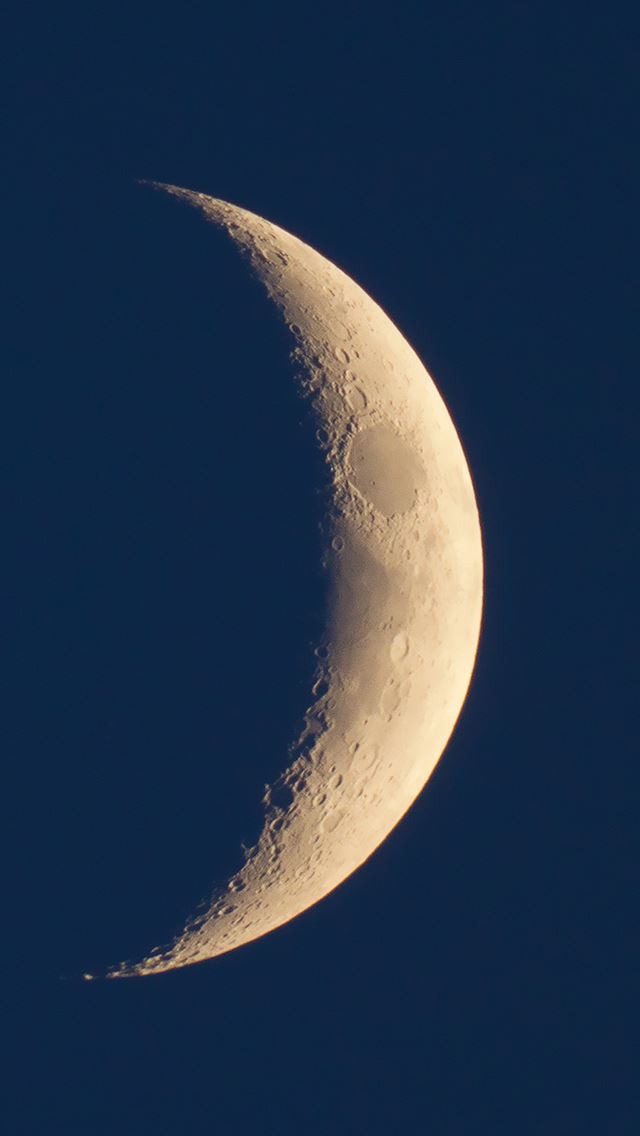 640x1136 Our Crescent Moon - outer space iPhone Wallpaper