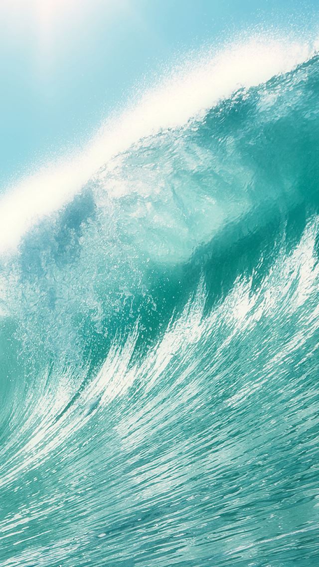 640x1136 Big Surging Wave Under Sunshine - wave iPhone Wallpaper