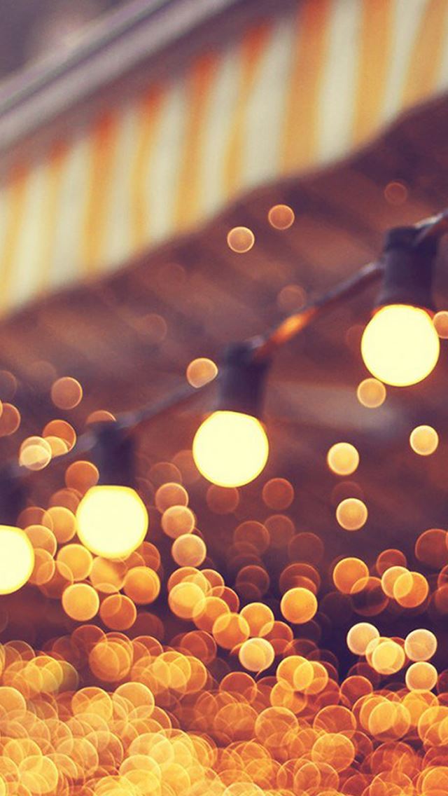 640x1136 City Light Bulbs Romantic Street Scene - romantic iPhone Wallpaper