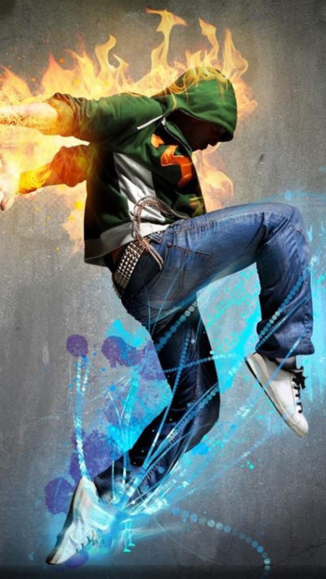 640x1136 Fire  Hip hop Dancing Sport -  iPhone Wallpaper
