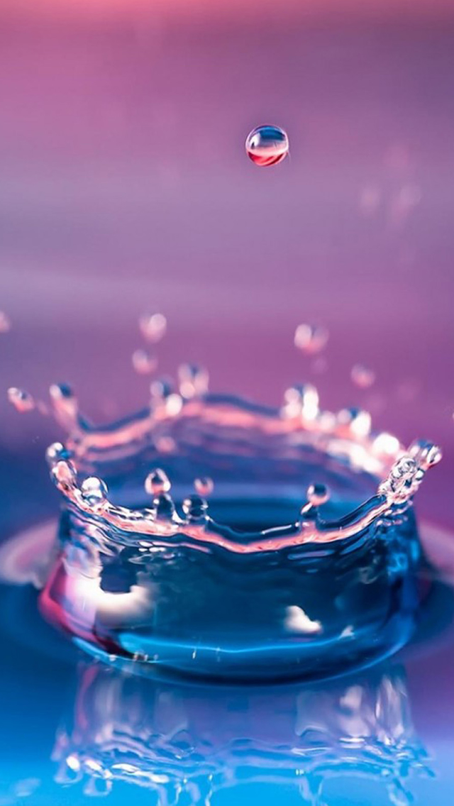 Abstract Macro Droplet Water Splash iPhone wallpaper 