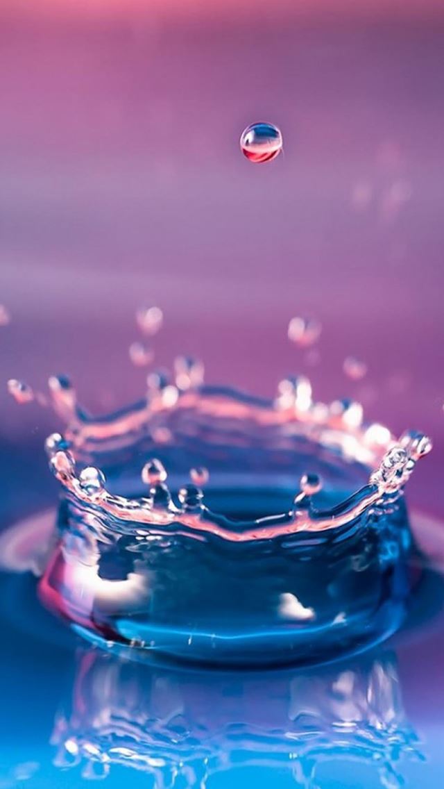 640x1136 Abstract Macro Droplet Water Splash -  iPhone Wallpaper