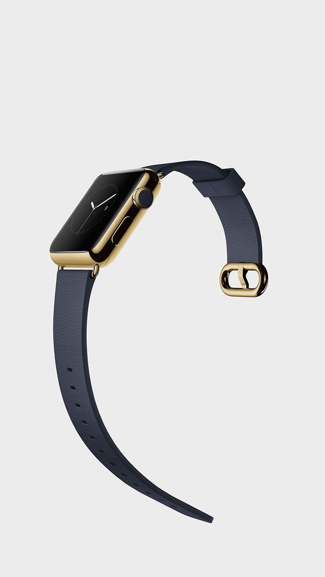 640x1136 Golden Apple Watch Elegant Art - modern iPhone Wallpaper