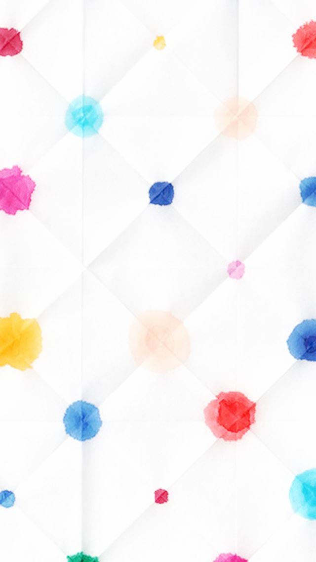 640x1136 Watercolor Dots White Pattern Background - pink iPhone Wallpaper