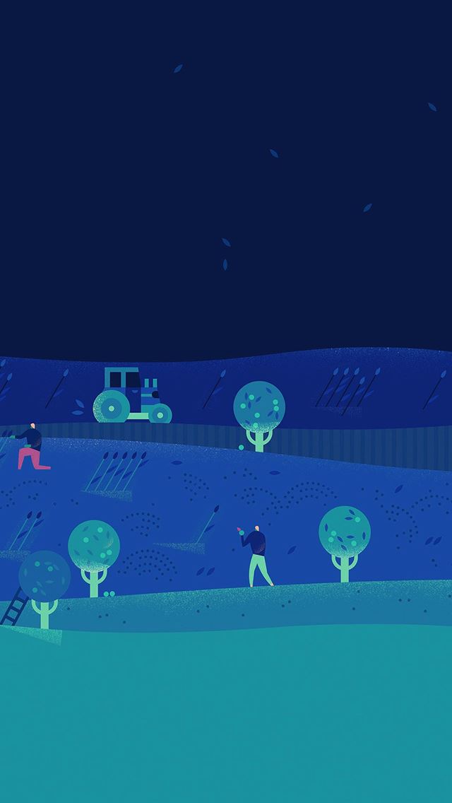 640x1136 Lollipop October Farming Night Illust Art - lollipop iPhone Wallpaper