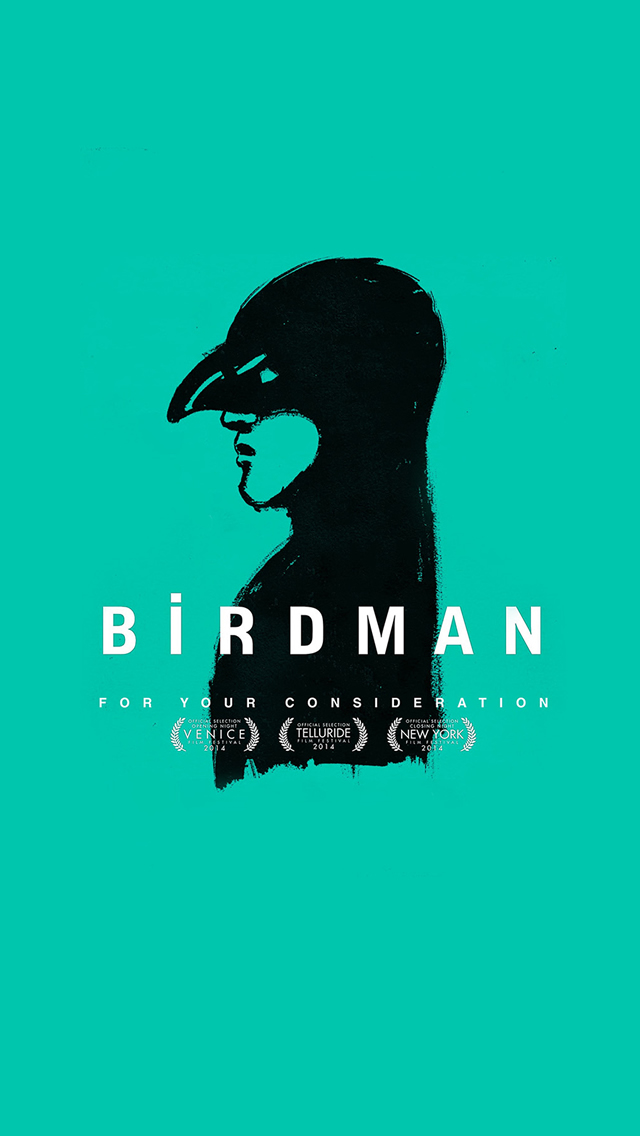 Birdman Poster Film Green Background iPhone wallpaper 