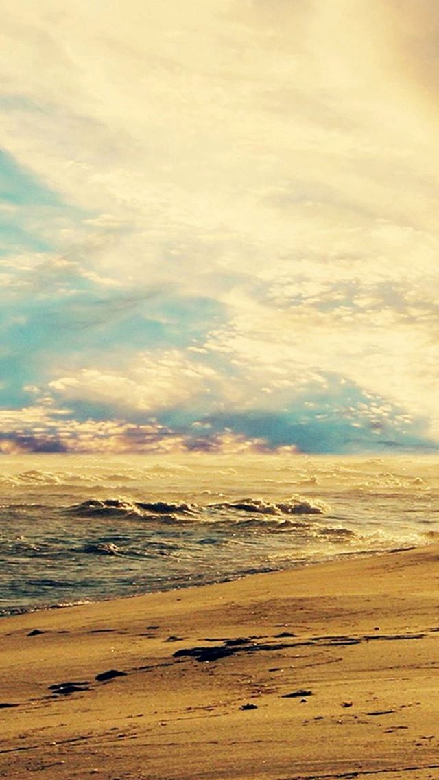 640x1136 Fantasy Beautiful Seaside Beach Mist Skyscape - beautiful iPhone Wallpaper