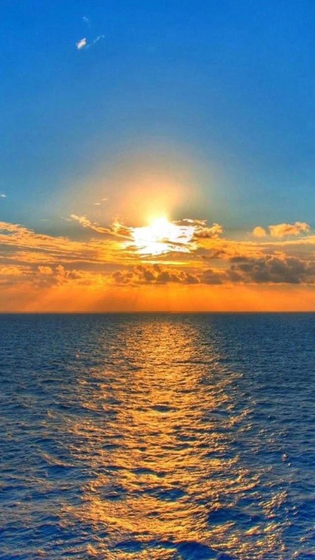 640x1136 Nature Fantasy Sunrise Over Ocean At Dawn -  iPhone Wallpaper